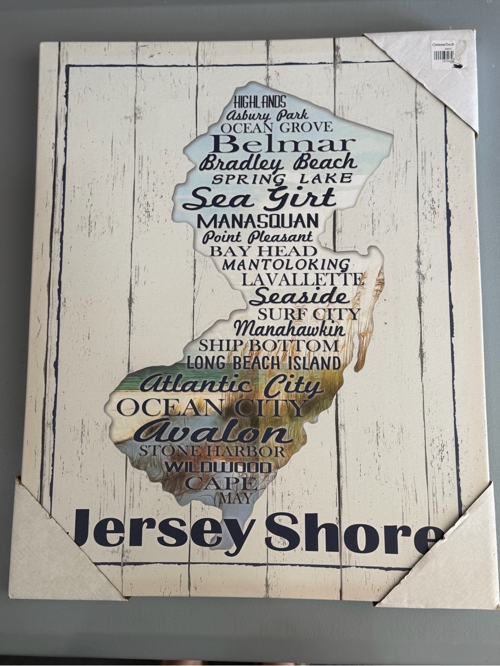 Christmas Tree Shop New Jersey Coastal Town Wall Decor